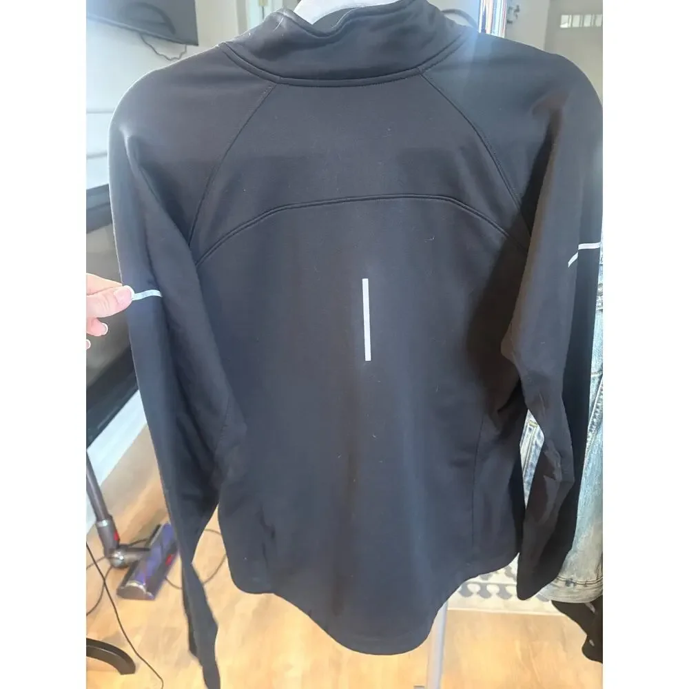 Nike women black full-zip Dri-FIT athletic running jacket Medium 6-10